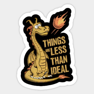 "Dragon's Lament: Fiery Foresight" Sticker